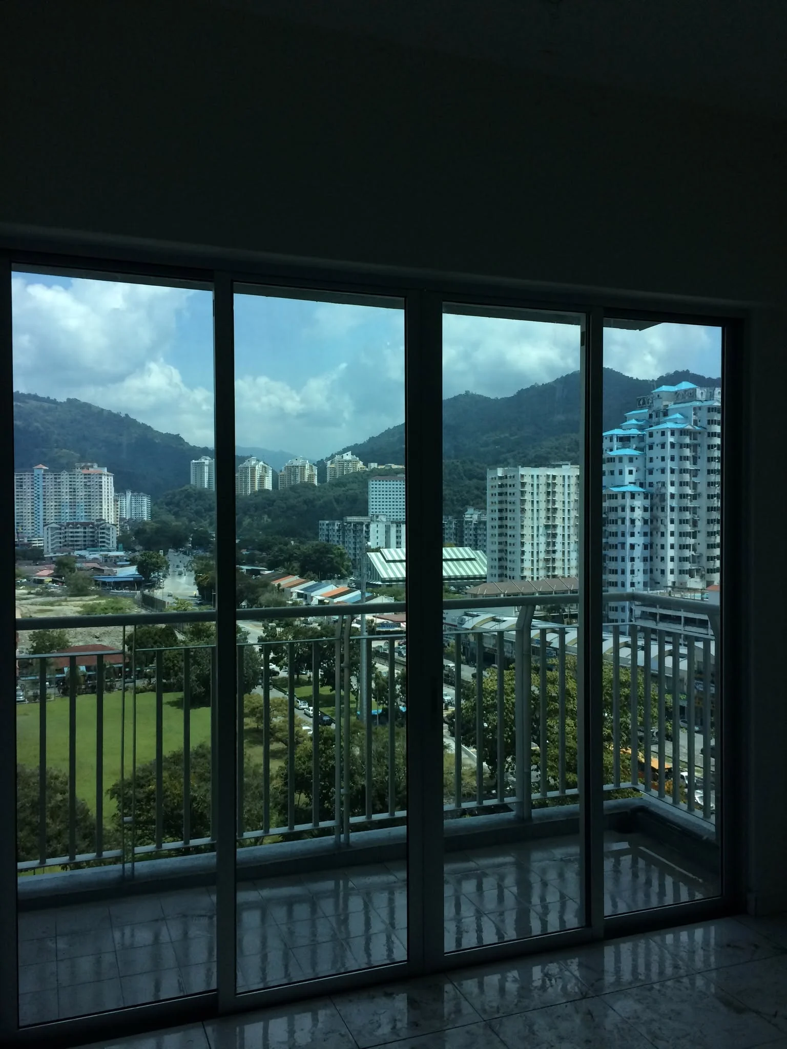Frosted film on office glass partition